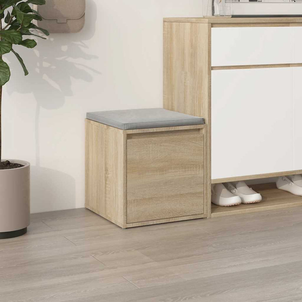 vidaXL Drawer Cabinet Sonoma Oak 40.5x40x40 cm Engineered Wood