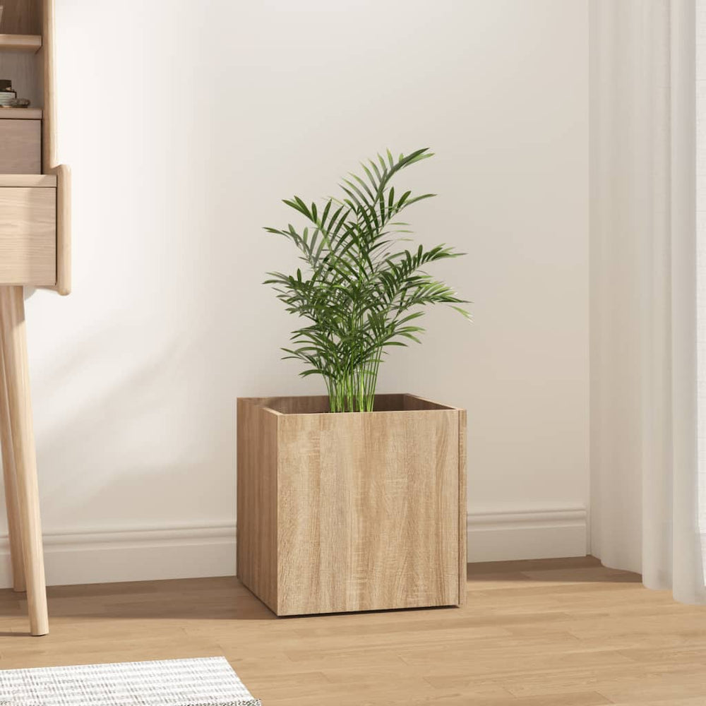 vidaXL Planter Sonoma Oak 40x40x40 cm Engineered Wood