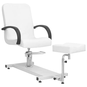 vidaXL Massage Recliner with Footrest White 127x60x98 cm Faux Leather
