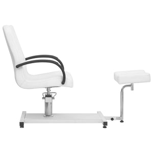 vidaXL Massage Recliner with Footrest White 127x60x98 cm Faux Leather