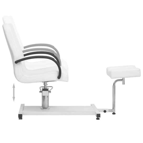 vidaXL Massage Recliner with Footrest White 127x60x98 cm Faux Leather