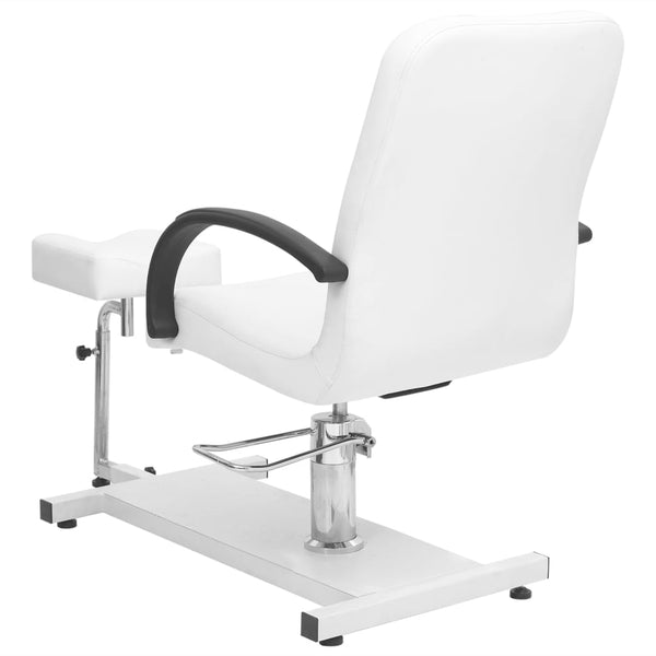 vidaXL Massage Recliner with Footrest White 127x60x98 cm Faux Leather