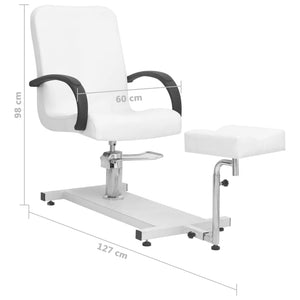 vidaXL Massage Recliner with Footrest White 127x60x98 cm Faux Leather