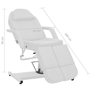 vidaXL Cosmetic Chair Faux Leather White 180x62x78 cm