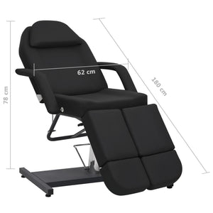 vidaXL Cosmetic Chair Faux Leather Black 180x62x78 cm