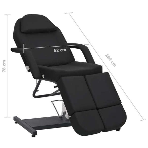 vidaXL Cosmetic Chair Faux Leather Black 180x62x78 cm