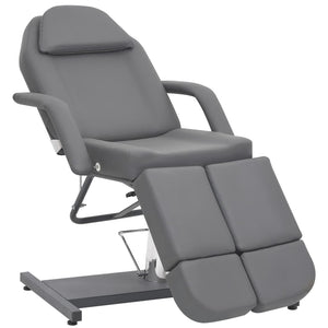 vidaXL Cosmetic Chair Artificial Leather Grey 180x62x78 cm