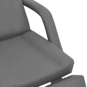 vidaXL Cosmetic Chair Artificial Leather Grey 180x62x78 cm