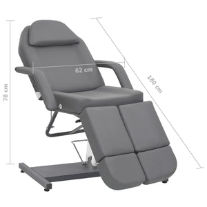 vidaXL Cosmetic Chair Artificial Leather Grey 180x62x78 cm