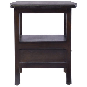 vidaXL Bedside Table Light Black 40x40x45 cm Solid Mahogany Wood