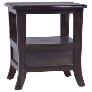 vidaXL Bedside Table Light Black 40x40x45 cm Solid Mahogany Wood