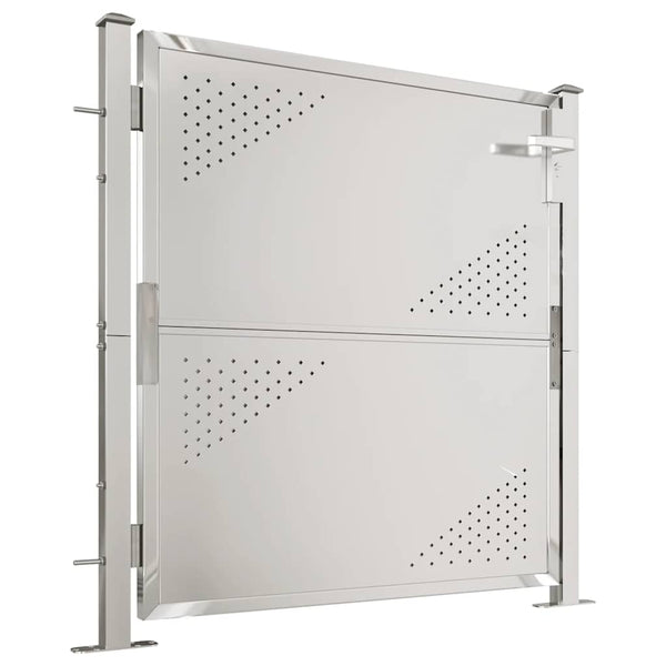 vidaXL Garden Gate 100x100 cm Stainless Steel