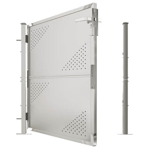 vidaXL Garden Gate 100x100 cm Stainless Steel
