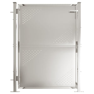 vidaXL Garden Gate 100x120 cm Stainless Steel