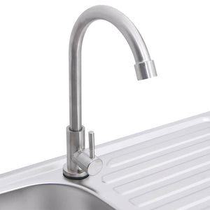 vidaXL Camping Sink with Faucet Stainless Steel