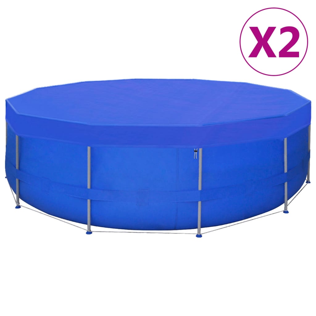 vidaXL Pool Covers 2 pcs. PE Round 540 cm 90 g/m²