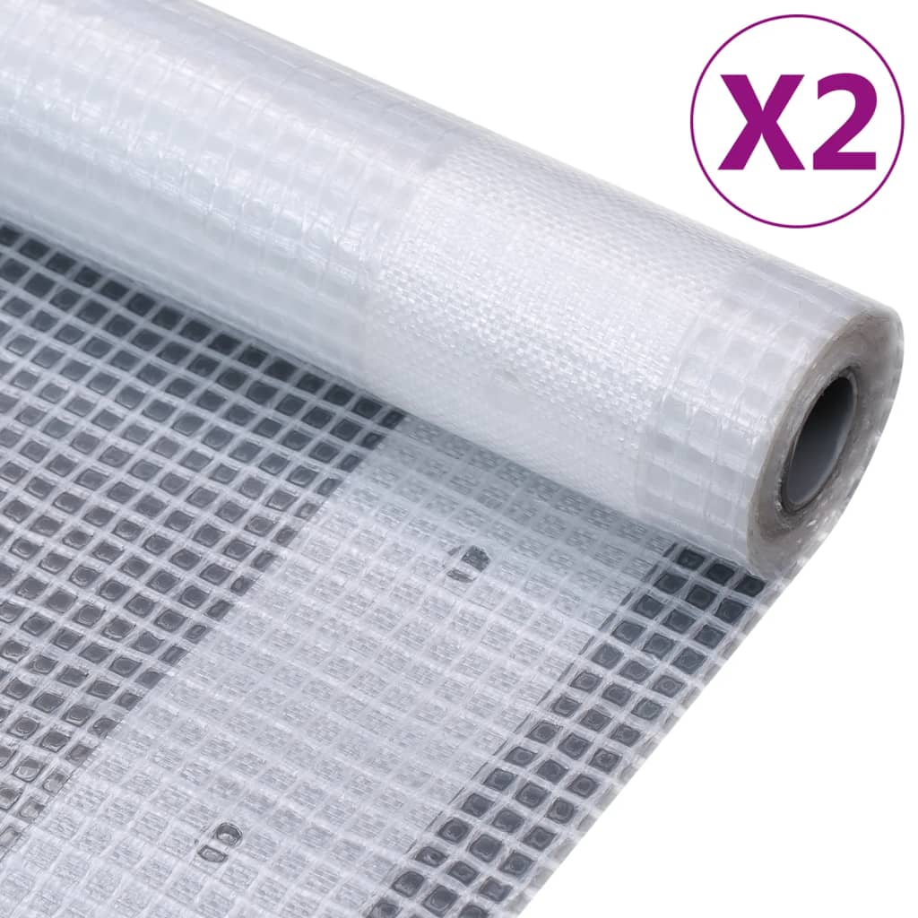 vidaXL Grid Tarpaulins 2 pcs. 260 g/m² 3x5 m White