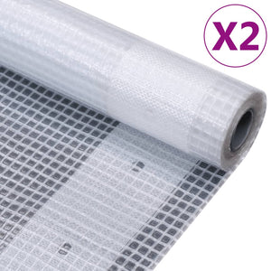 vidaXL Mesh Tarpaulins 2 pcs. 260 gsm 4x15 m White