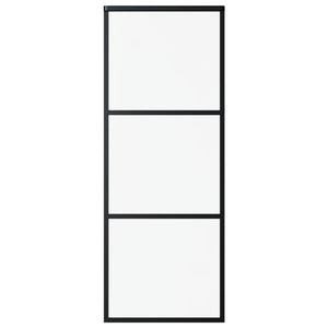 vidaXL Sliding Door with Hardware Tempered Glass & Aluminum 76x205 cm