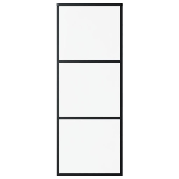 vidaXL Sliding Door with Hardware Tempered Glass & Aluminum 76x205 cm