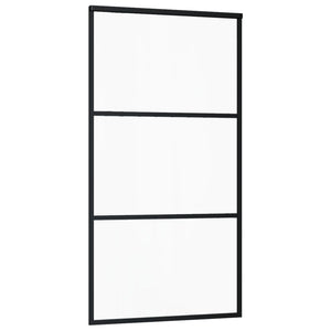 vidaXL Sliding Door with Hardware ESG Glass & Aluminum 102x205 cm