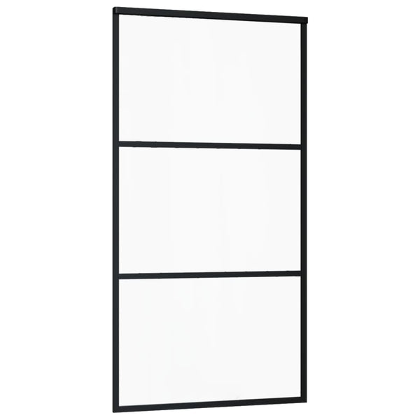 vidaXL Sliding Door with Hardware ESG Glass & Aluminum 102x205 cm