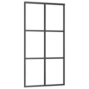 vidaXL Sliding Door with Hardware ESG Glass & Aluminum 102x205 cm