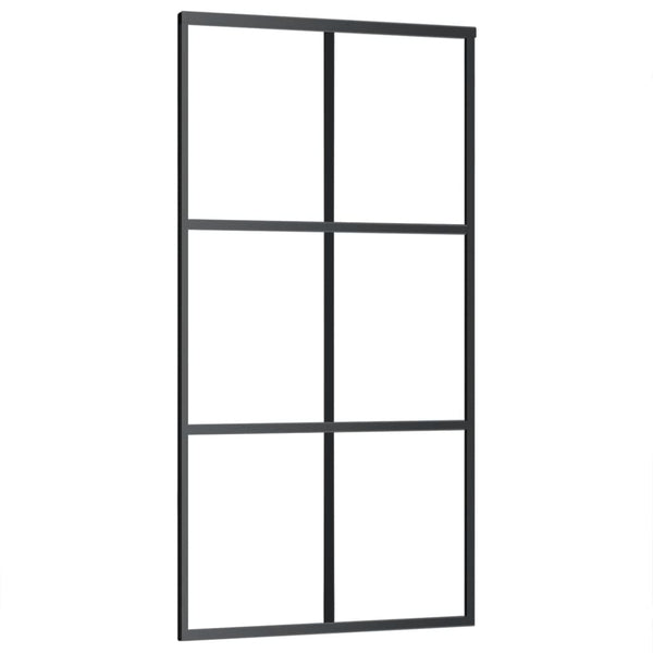 vidaXL Sliding Door with Hardware ESG Glass & Aluminum 102x205 cm
