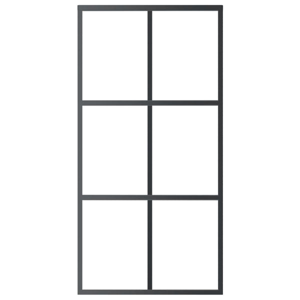 vidaXL Sliding Door with Hardware ESG Glass & Aluminum 102x205 cm