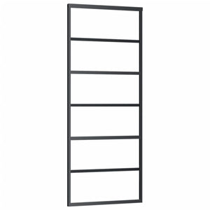 vidaXL Sliding Door with Hardware Tempered Glass & Aluminum 76x205 cm