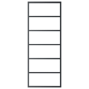 vidaXL Sliding Door with Hardware Tempered Glass & Aluminum 76x205 cm