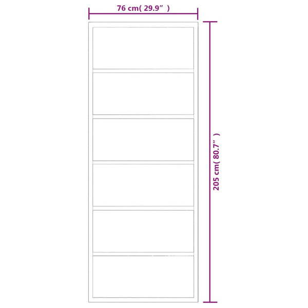 vidaXL Sliding Door with Hardware Tempered Glass & Aluminum 76x205 cm