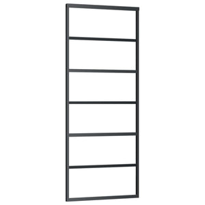 vidaXL Sliding Door with Hardware Tempered Glass & Aluminum 76x205 cm