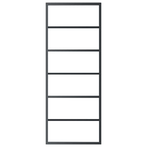 vidaXL Sliding Door with Hardware Tempered Glass & Aluminum 76x205 cm