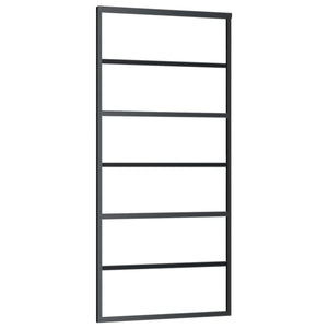 vidaXL Sliding Door with Fittings Tempered Glass & Aluminum 90x205 cm