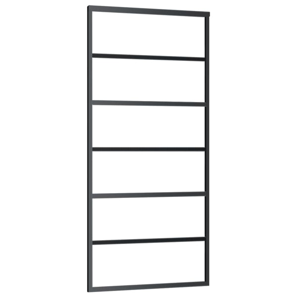 vidaXL Sliding Door with Fittings Tempered Glass & Aluminum 90x205 cm