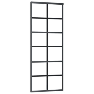 vidaXL Sliding Door with Hardware Tempered Glass & Aluminum 76x205 cm