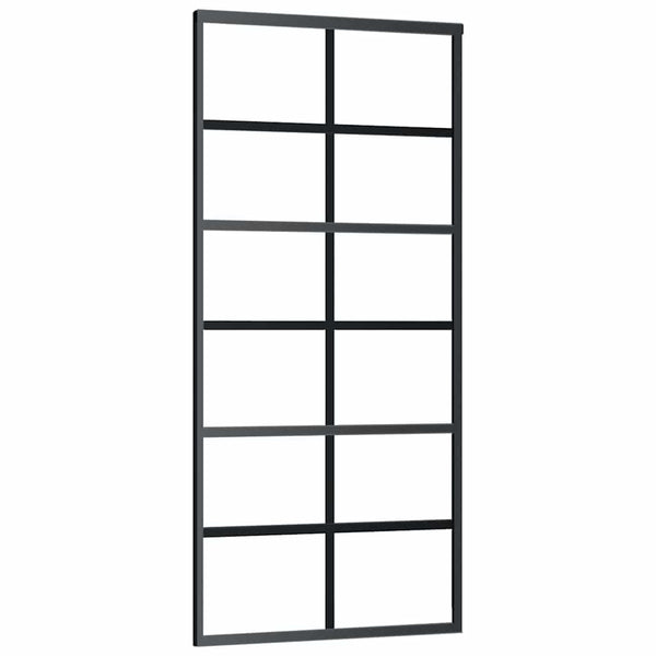 vidaXL Sliding Door with Fittings Tempered Glass & Aluminum 90x205 cm