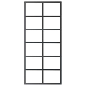 vidaXL Sliding Door with Fittings Tempered Glass & Aluminum 90x205 cm