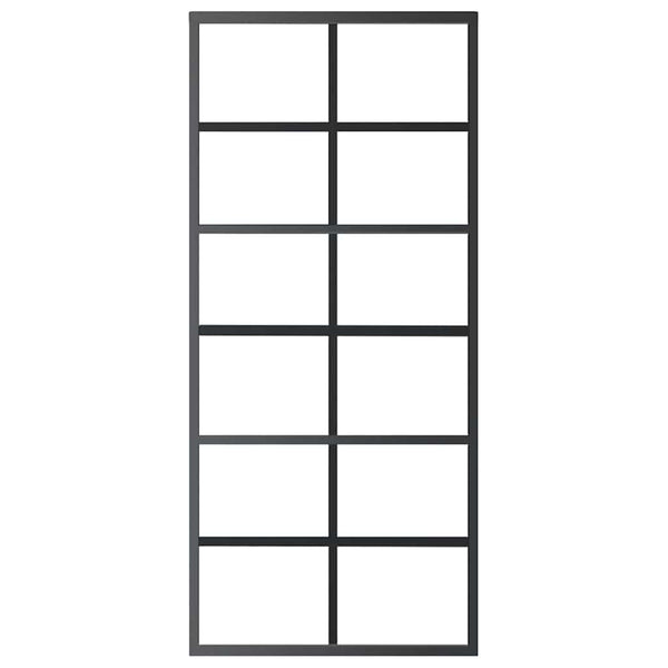 vidaXL Sliding Door with Fittings Tempered Glass & Aluminum 90x205 cm