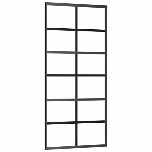 vidaXL Sliding Door with Fittings Tempered Glass & Aluminum 90x205 cm