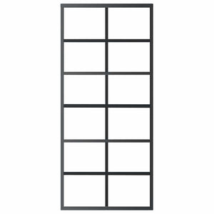 vidaXL Sliding Door with Fittings Tempered Glass & Aluminum 90x205 cm