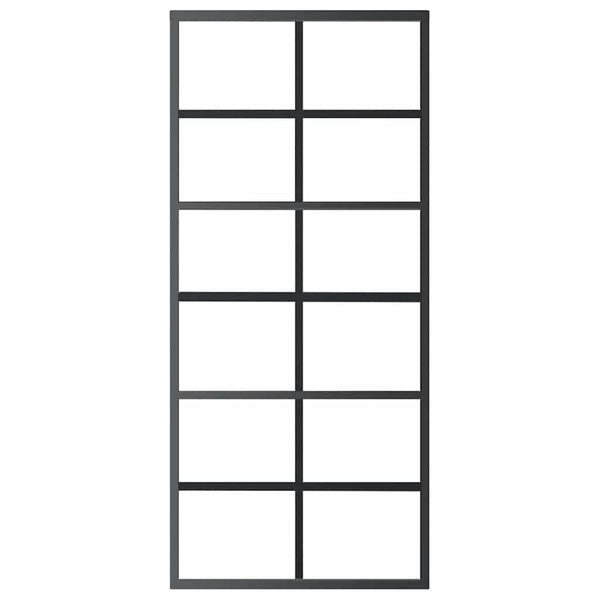 vidaXL Sliding Door with Fittings Tempered Glass & Aluminum 90x205 cm
