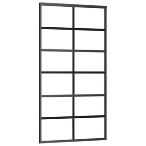 vidaXL Sliding Door with Hardware ESG Glass & Aluminum 102x205 cm