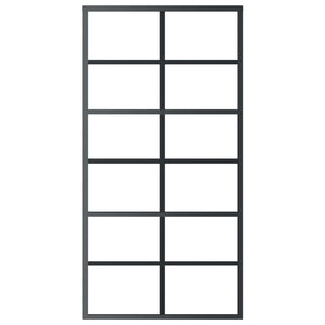 vidaXL Sliding Door with Hardware ESG Glass & Aluminum 102x205 cm