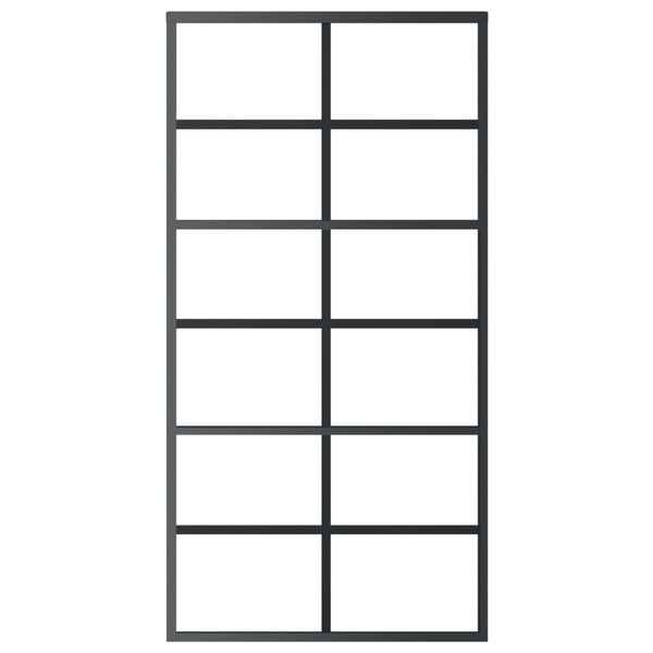 vidaXL Sliding Door with Hardware ESG Glass & Aluminum 102x205 cm