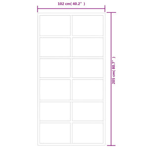 vidaXL Sliding Door with Hardware ESG Glass & Aluminum 102x205 cm