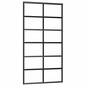 vidaXL Sliding Door with Hardware ESG Glass & Aluminum 102x205 cm