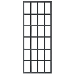vidaXL Sliding Door with Hardware Tempered Glass & Aluminum 76x205 cm
