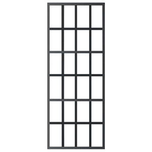 vidaXL Sliding Door with Hardware Tempered Glass & Aluminum 76x205 cm